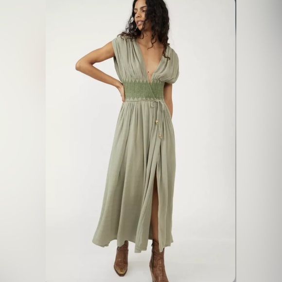Free People Devon Woven Maxi Dress - Picture 1 of 7